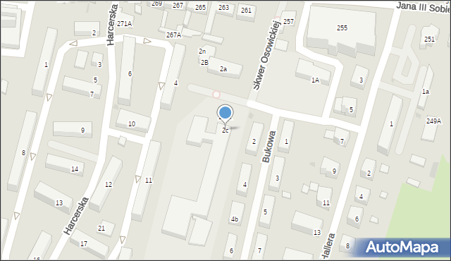 Wejherowo, Bukowa, 2c, mapa Wejherowo