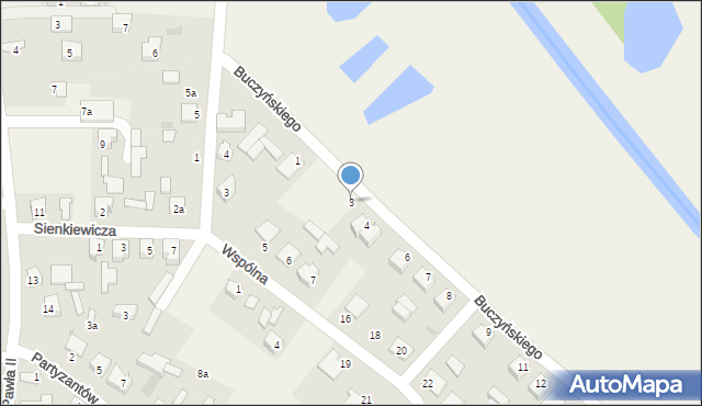 Werbkowice, Buczyńskiego Stanisława, 3, mapa Werbkowice