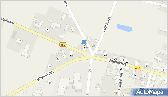 Widawa, Burzyńska, 2, mapa Widawa