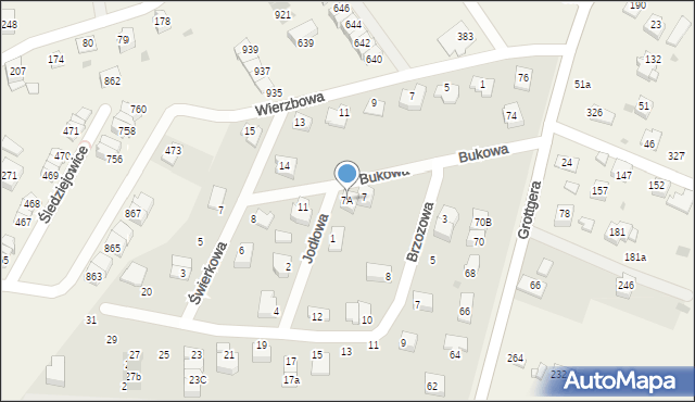 Wieliczka, Bukowa, 7A, mapa Wieliczka