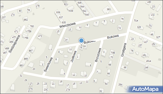 Wieliczka, Bukowa, 9, mapa Wieliczka