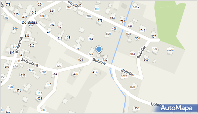 Wieprz, Bubrów, 897, mapa Wieprz