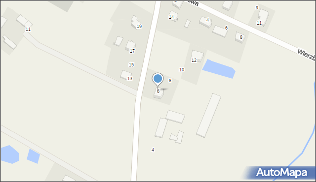 Wikielec, Bukowa, 6, mapa Wikielec