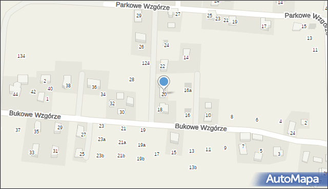 Wilczkowice, Bukowe Wzgórze, 20, mapa Wilczkowice