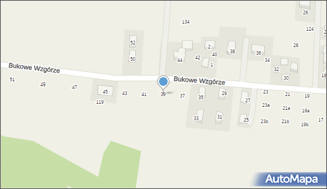 Wilczkowice, Bukowe Wzgórze, 39, mapa Wilczkowice