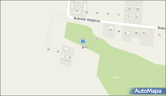 Wilczkowice, Bukowe Wzgórze, 65, mapa Wilczkowice