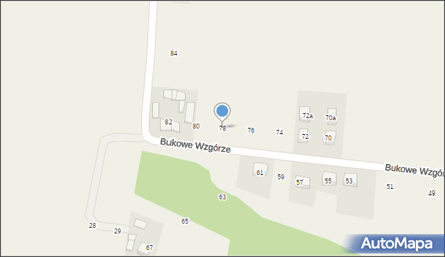 Wilczkowice, Bukowe Wzgórze, 78, mapa Wilczkowice