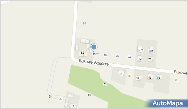 Wilczkowice, Bukowe Wzgórze, 80, mapa Wilczkowice