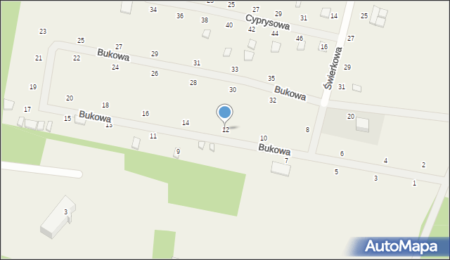Wisełka, Bukowa, 12, mapa Wisełka