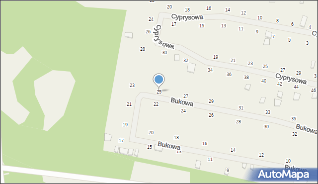 Wisełka, Bukowa, 25, mapa Wisełka