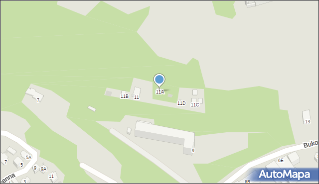 Wisła, Bukowa, 11A, mapa Wisła