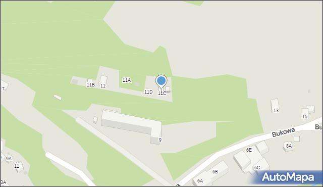 Wisła, Bukowa, 11C, mapa Wisła