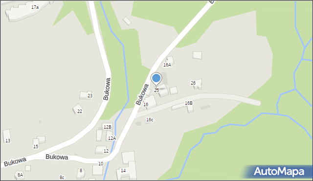 Wisła, Bukowa, 25, mapa Wisła