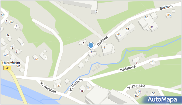 Wisła, Bukowa, 4, mapa Wisła