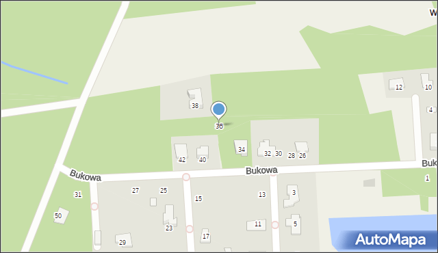 Władków, Bukowa, 36, mapa Władków