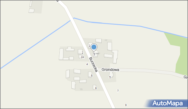 Wojcieszków, Burzecka, 3, mapa Wojcieszków