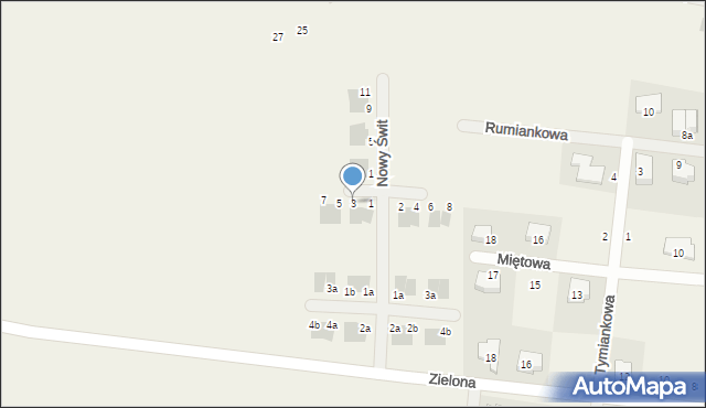Wojnowice, Bursztynowa, 3, mapa Wojnowice