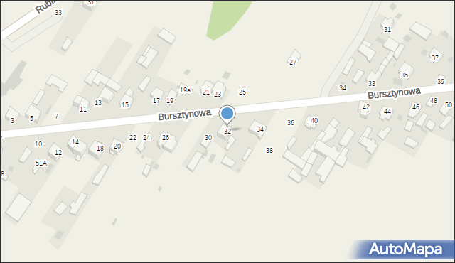 Wołyńce, Bursztynowa, 32, mapa Wołyńce