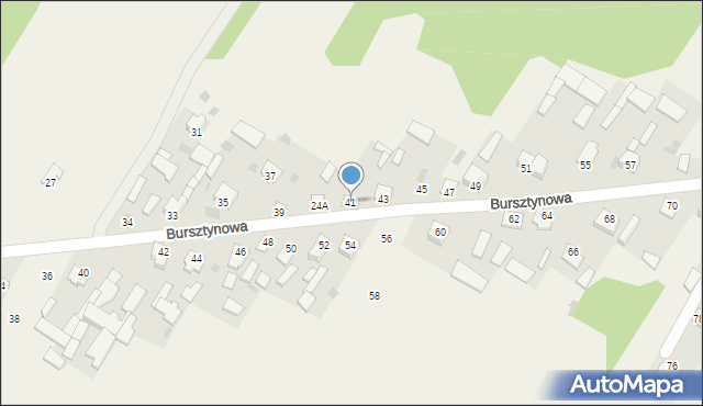 Wołyńce, Bursztynowa, 41, mapa Wołyńce
