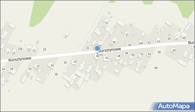Wołyńce, Bursztynowa, 42, mapa Wołyńce