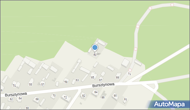 Wołyńce, Bursztynowa, 61, mapa Wołyńce