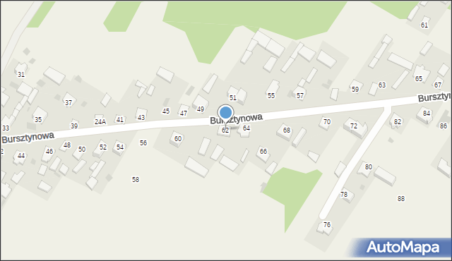 Wołyńce, Bursztynowa, 62, mapa Wołyńce