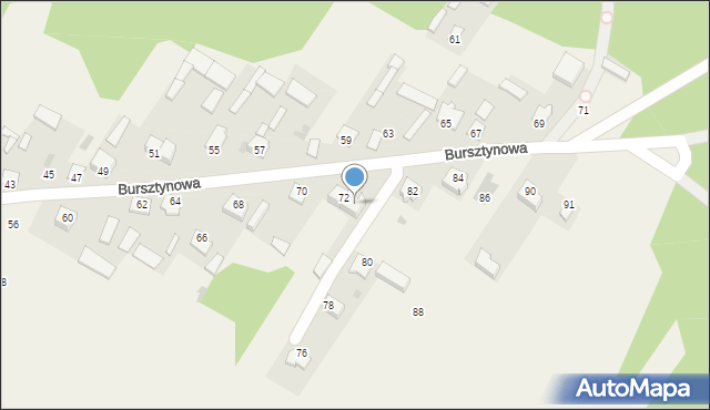 Wołyńce, Bursztynowa, 74, mapa Wołyńce