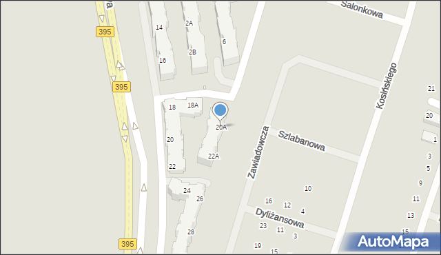 Wrocław, Buforowa, 20A, mapa Wrocławia