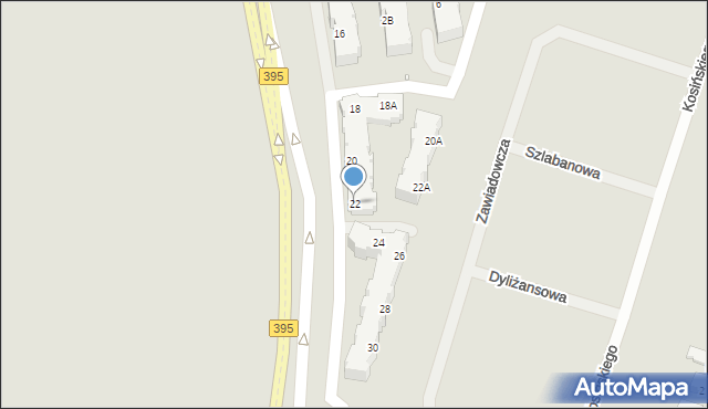 Wrocław, Buforowa, 22, mapa Wrocławia