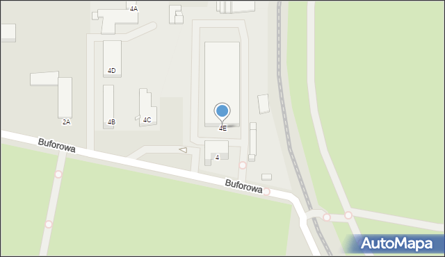 Wrocław, Buforowa, 4E, mapa Wrocławia