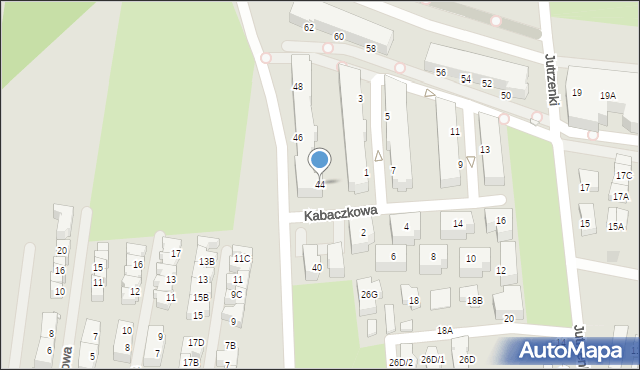 Wrocław, Buraczana, 44, mapa Wrocławia