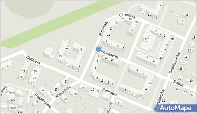 Wrocław, Burzowa, 7, mapa Wrocławia