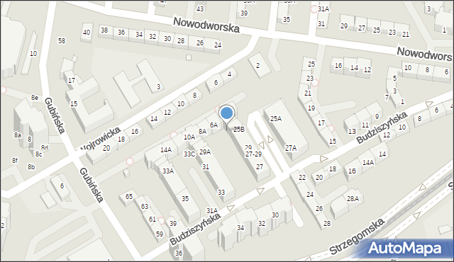 Wrocław, Budziszyńska, 29C, mapa Wrocławia