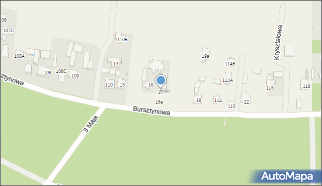 Wronowice, Bursztynowa, 17, mapa Wronowice