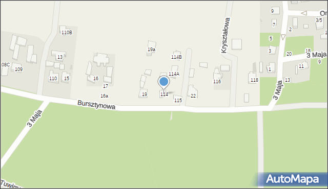 Wronowice, Bursztynowa, 21, mapa Wronowice