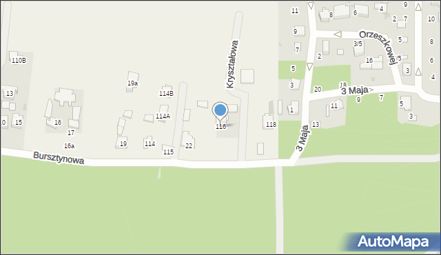 Wronowice, Bursztynowa, 24, mapa Wronowice