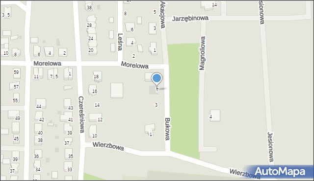 Wschowa, Bukowa, 7, mapa Wschowa
