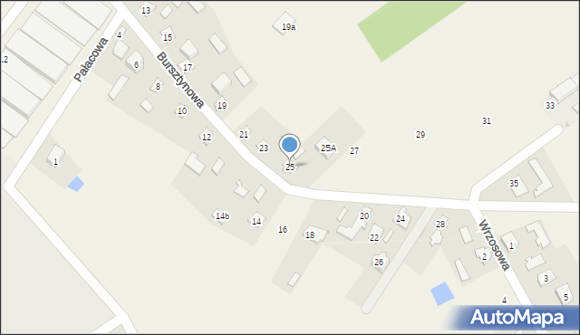 Wsola, Bursztynowa, 25, mapa Wsola