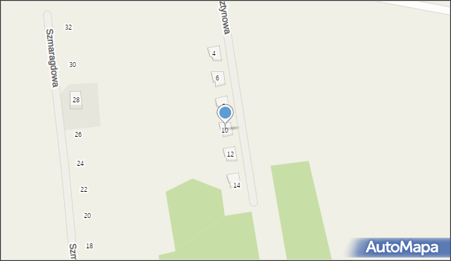 Wygoda, Bursztynowa, 10, mapa Wygoda