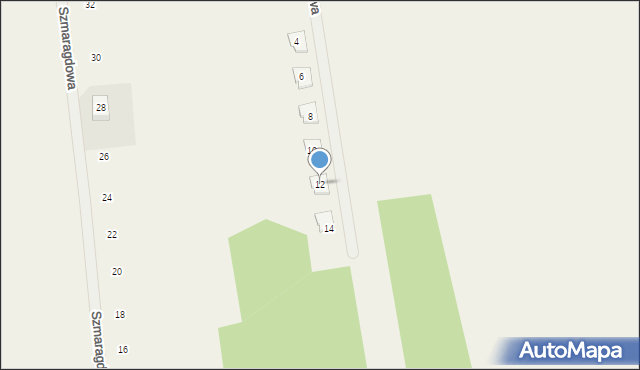 Wygoda, Bursztynowa, 12, mapa Wygoda