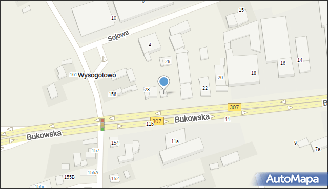 Wysogotowo, Bukowska, 26, mapa Wysogotowo