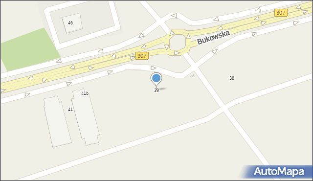 Wysogotowo, Bukowska, 39, mapa Wysogotowo