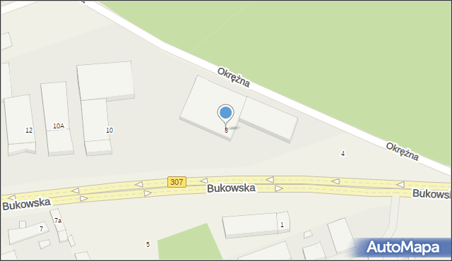 Wysogotowo, Bukowska, 8, mapa Wysogotowo