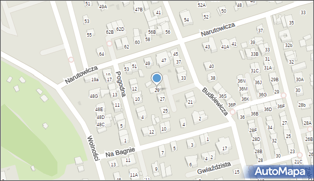 Ząbki, Budkiewicza Konstantego, ks., 29, mapa Ząbki
