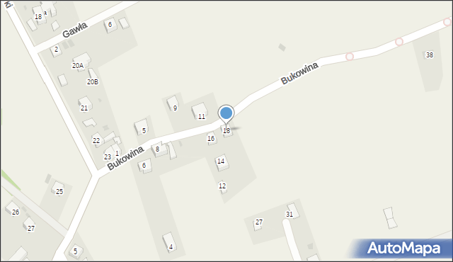 Żabnica, Bukowina, 18, mapa Żabnica