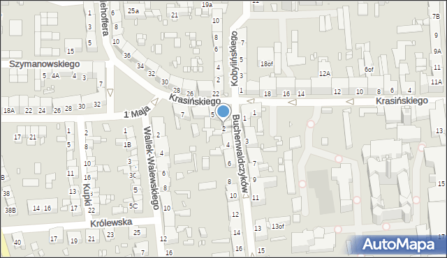 Zabrze, Buchenwaldczyków, 2, mapa Zabrza