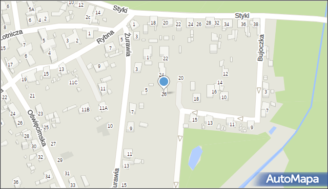 Zabrze, Bujoczka Franciszka, 26, mapa Zabrza