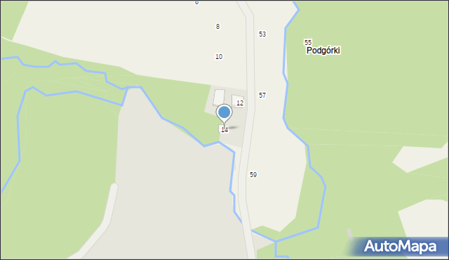 Zalasowa, Bukowa, 14, mapa Zalasowa