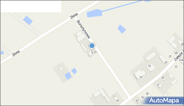 Załęże Duże, Bursztynowa, 3, mapa Załęże Duże