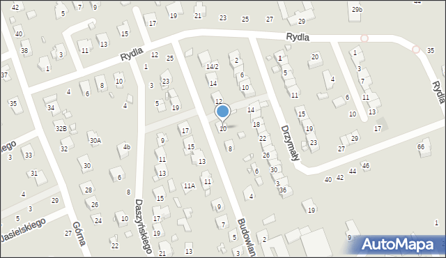 Zamość, Budowlana, 10, mapa Zamościa